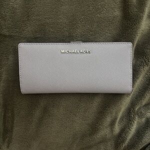 Michael Kors Gray Leather Wallet